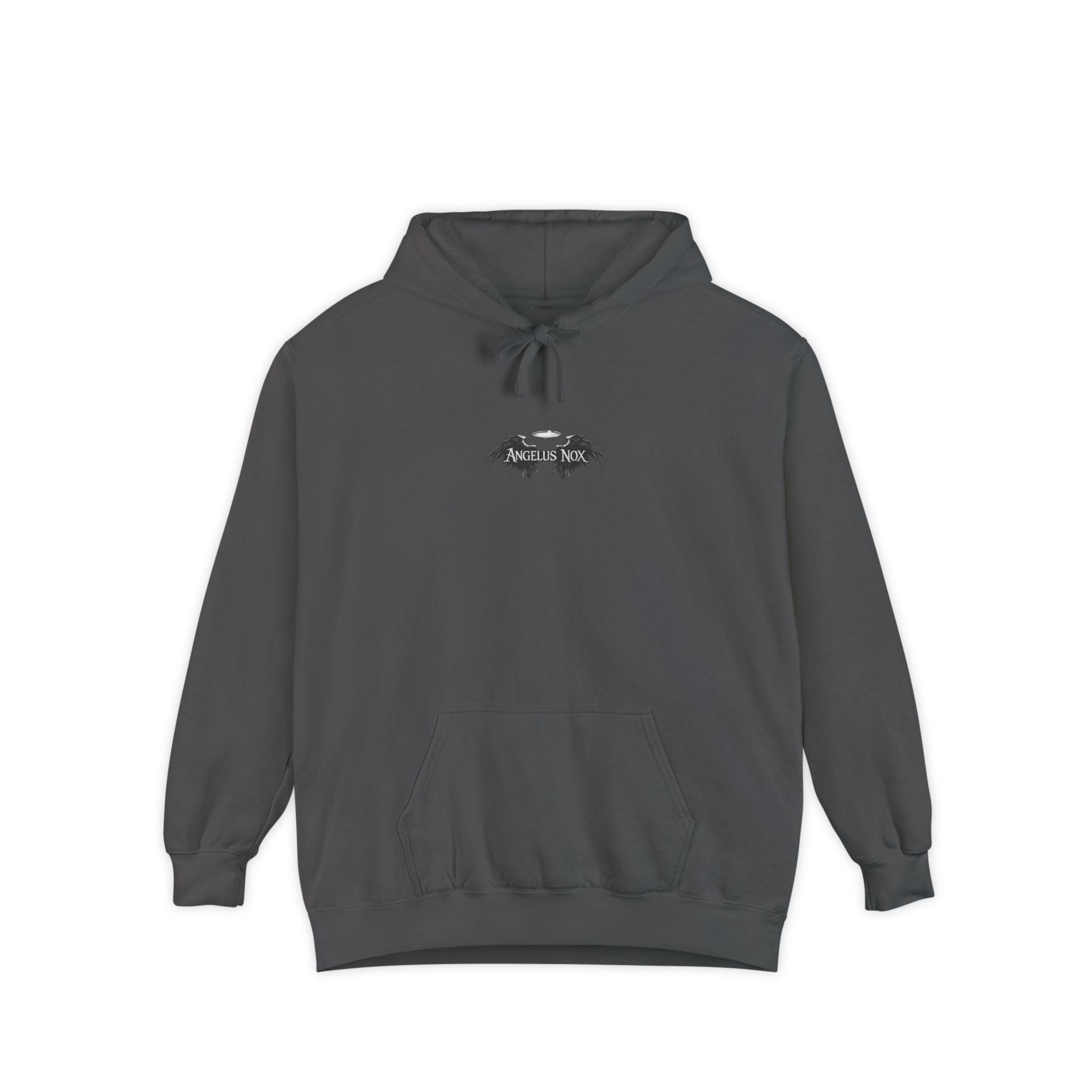 Hoodie — Minimal Gothic Bat Chest Print