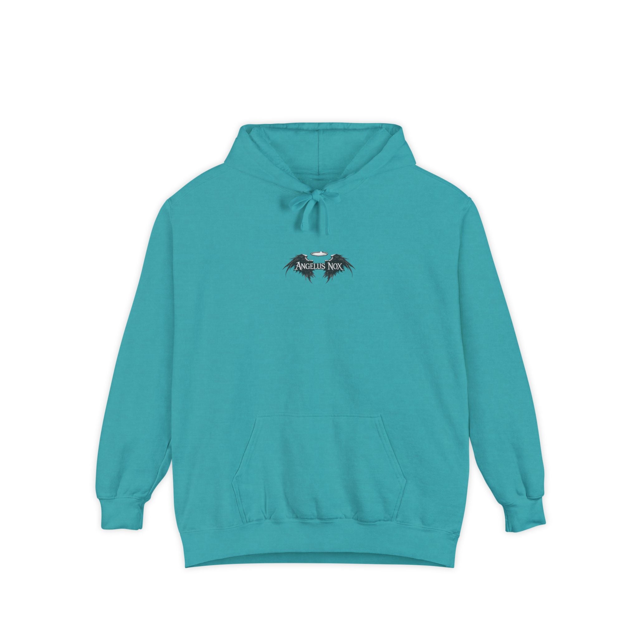 Hoodie — Minimal Gothic Bat Chest Print
