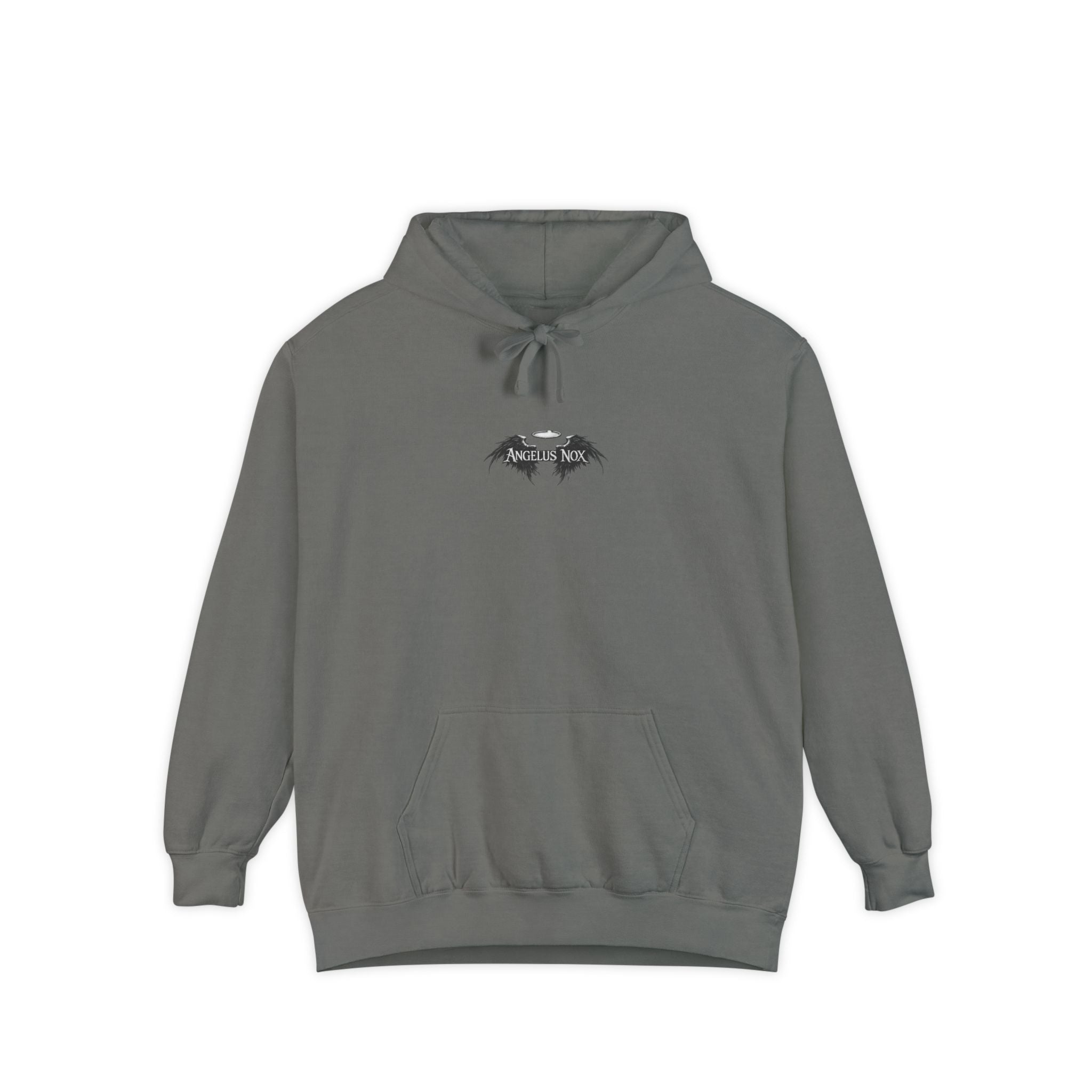 Hoodie — Minimal Gothic Bat Chest Print