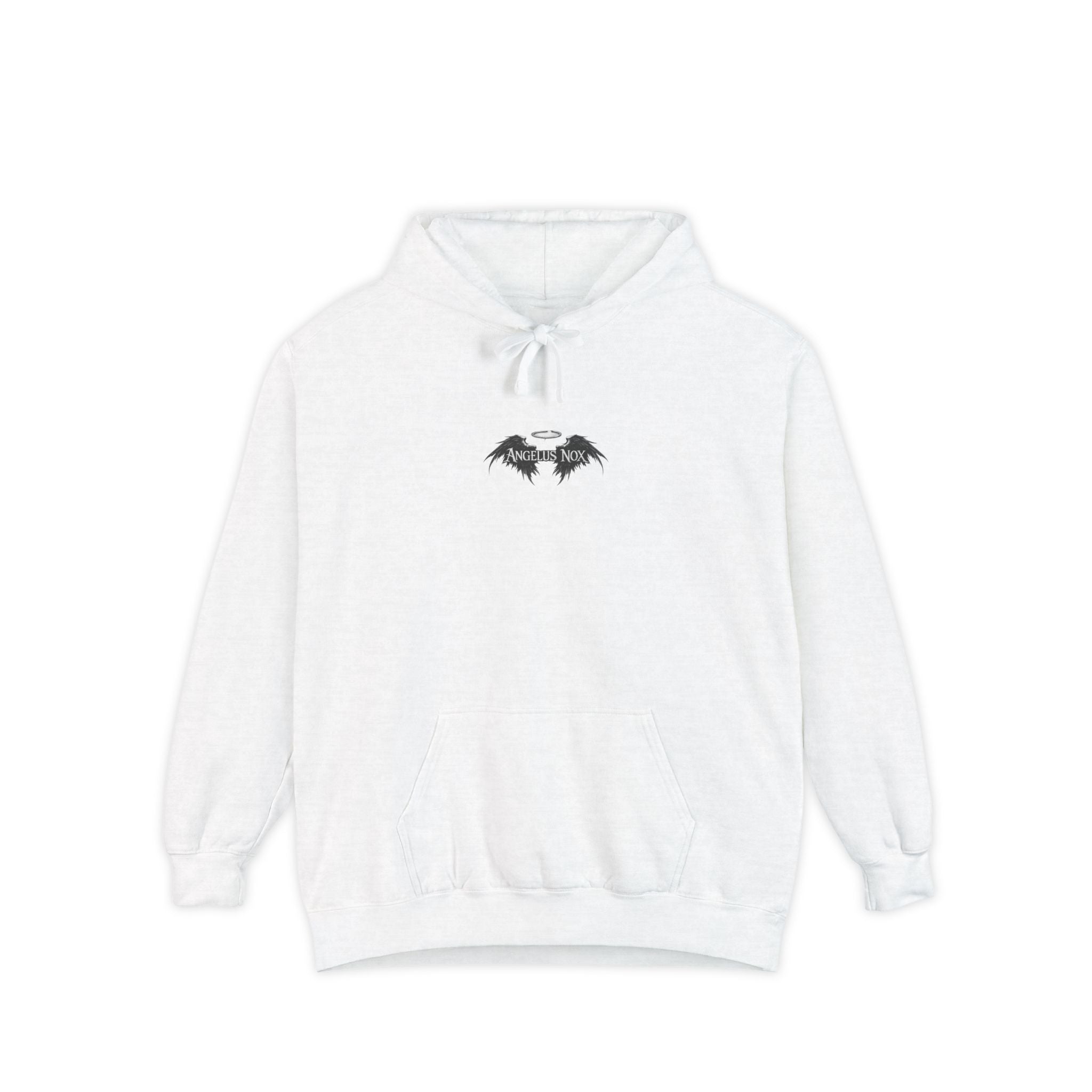 Hoodie — Minimal Gothic Bat Chest Print