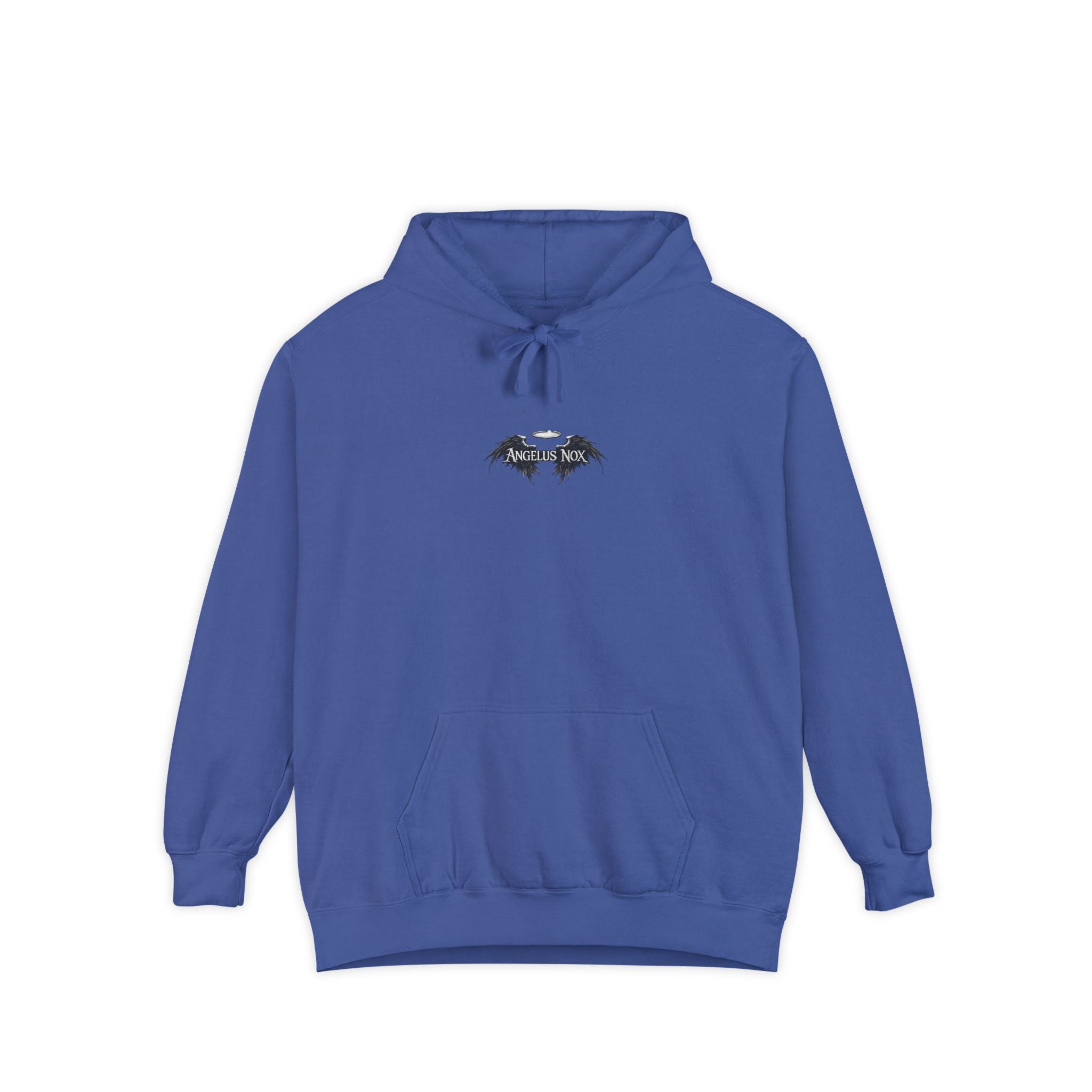 Hoodie — Minimal Gothic Bat Chest Print