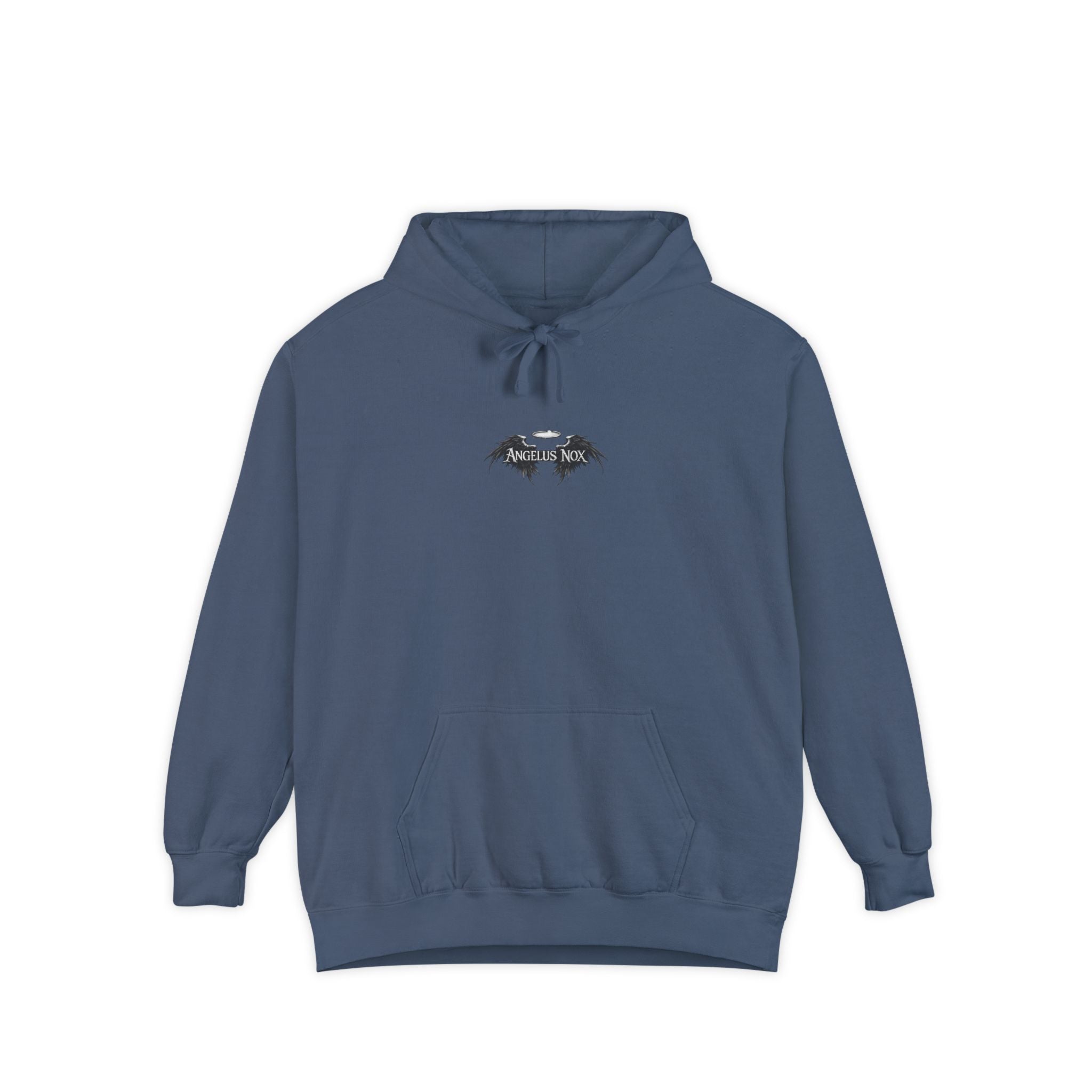 Hoodie — Minimal Gothic Bat Chest Print